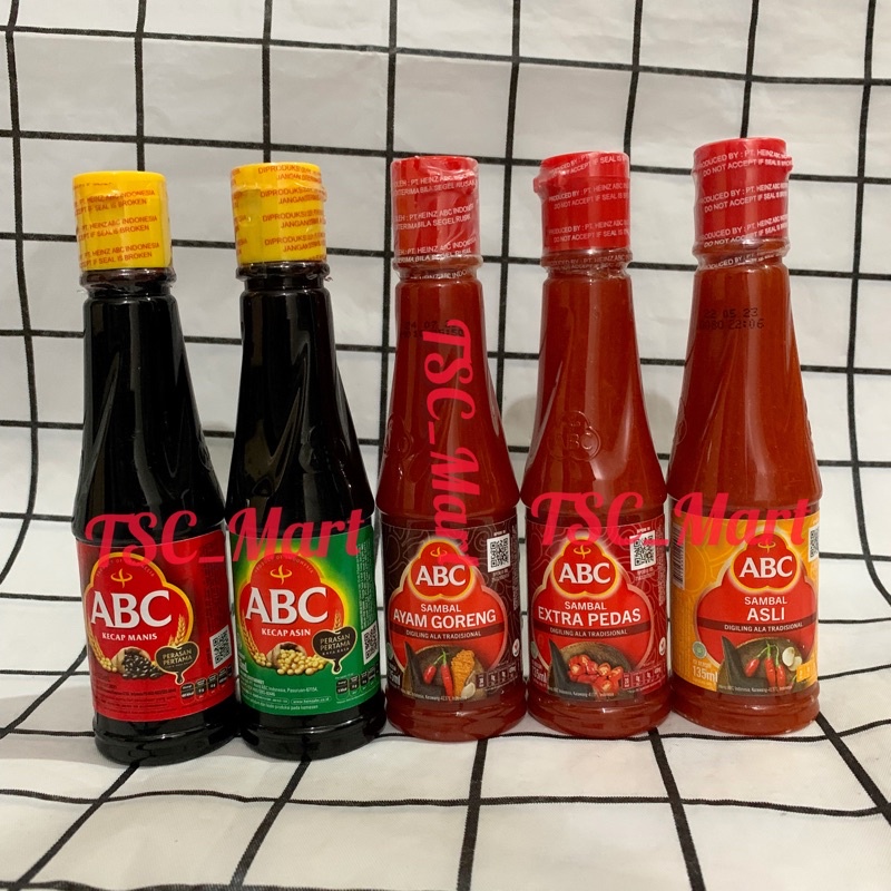 

ABC Saus Tomat 135ml/ABC Sambal Asli/ABC Sambal Extra Pedas/ABC Sambal Ayam Goreng/ABC Kecap Asin/ABC Kecap Manis/ABC/Botol/Saus/Tomat/Sambal/Asli/Extra/Pedas/Ayam/Goreng/Kecap/Asin/Manis/saos