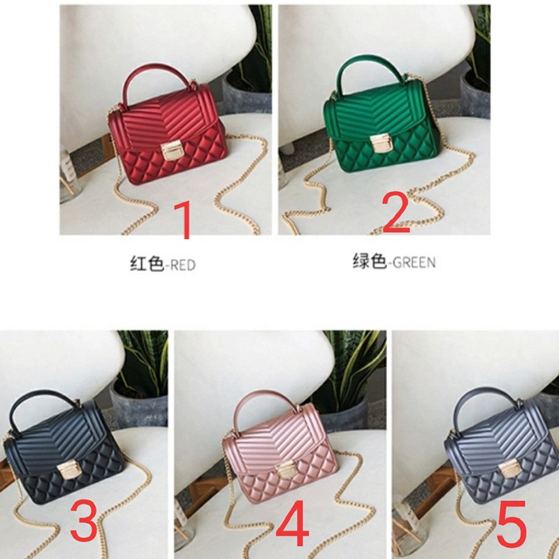 (COD)tas impor wanita selempang tas jelly cantik terbaru batam murah handbag promo slingbag