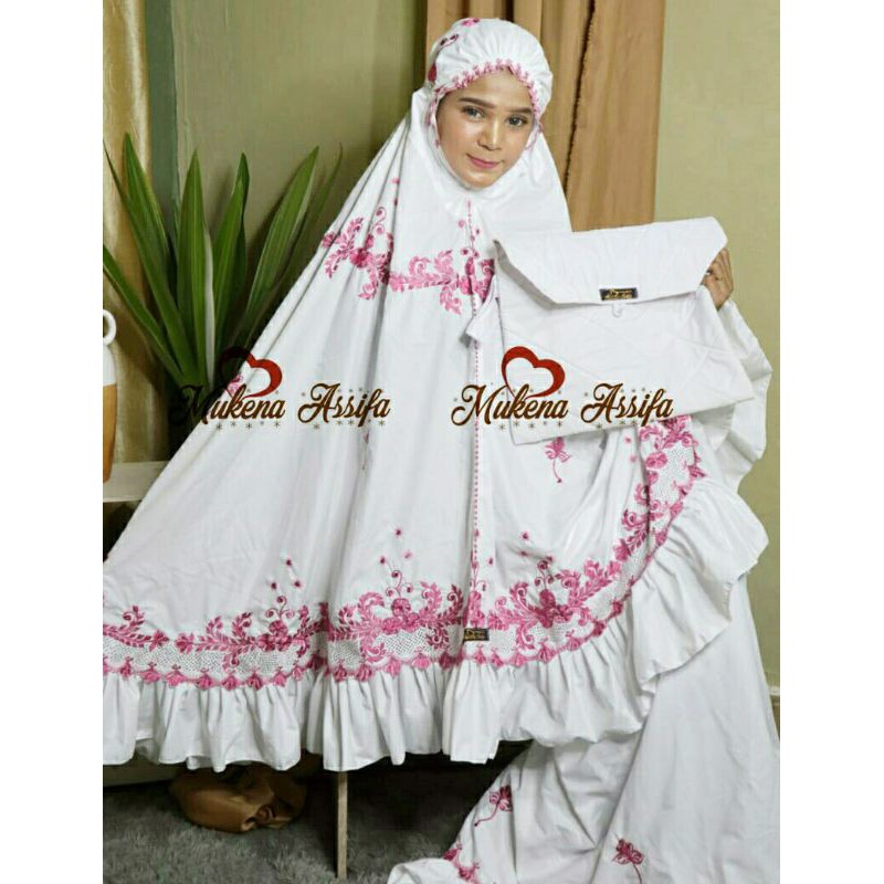 MUKENA SET MUKENAH DEWASA BORDIR REMPEL PADANG BUKITTINGGI