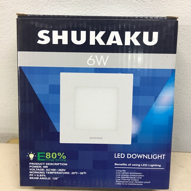 SHUKAKU LED DOWNLIGHT 6W KOTAK