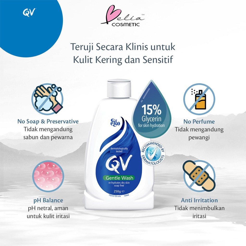 ❤ BELIA ❤ QV Gentle Wash 250ml | Cream 100g | Skin Lotion 250mL &amp; 500mL BPOM