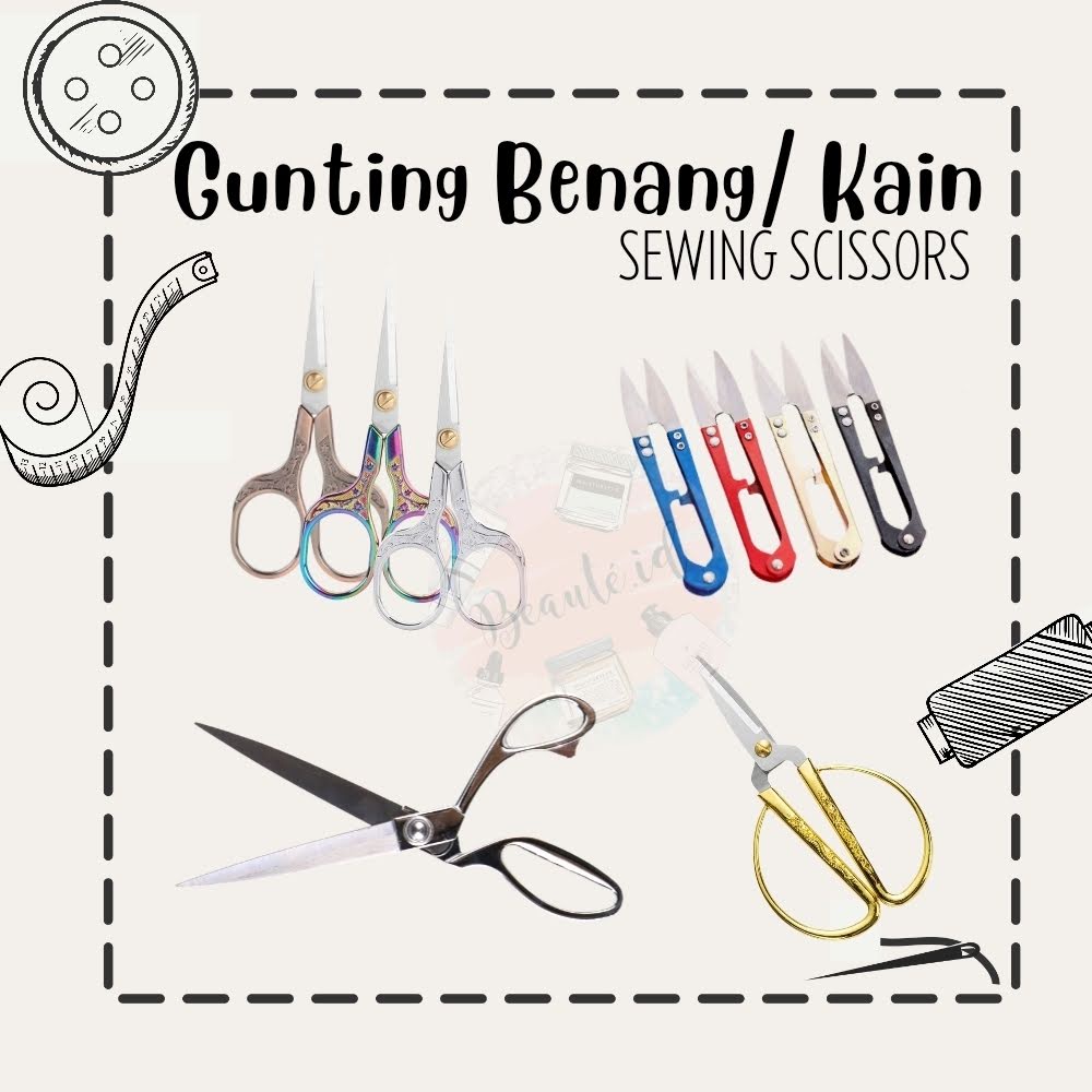 Gunting Benang Jahit / Pemotong Kain / Penggunting Benang Pancing / Kertas Serbaguna Bahan Stainless Steel Sewing Scissors