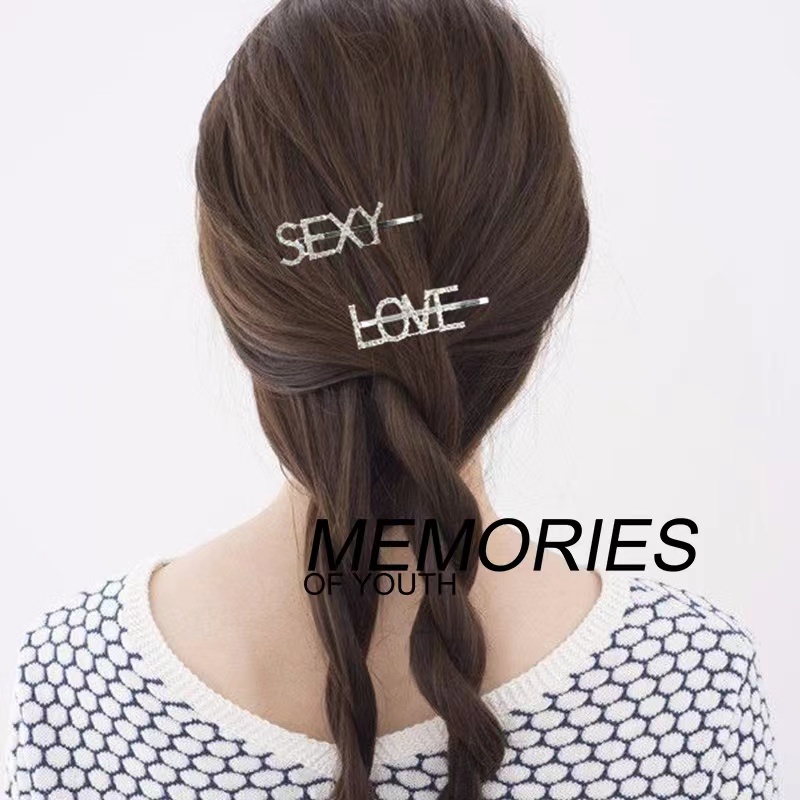 Hairpin Korean Rambut Huruf Model Elegan Aksesoris Clip Fashion/Logam jepit / jepitan rambut wanita