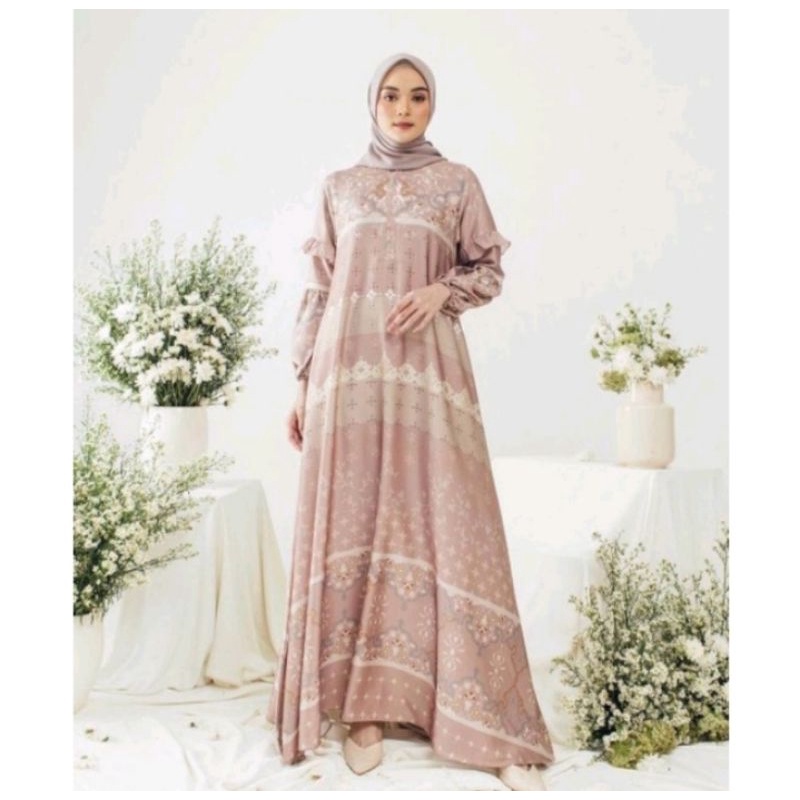 Gamis Maxmara Dior Silk Premium//Gamis Maxmara Lux Premium-Ceruty Dior Dusty
