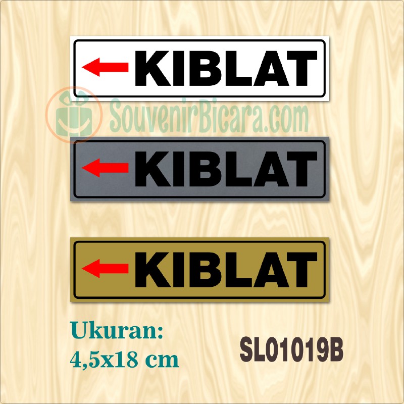 

Sign Label Penunjuk - KIBLAT KIRI - SL010019b