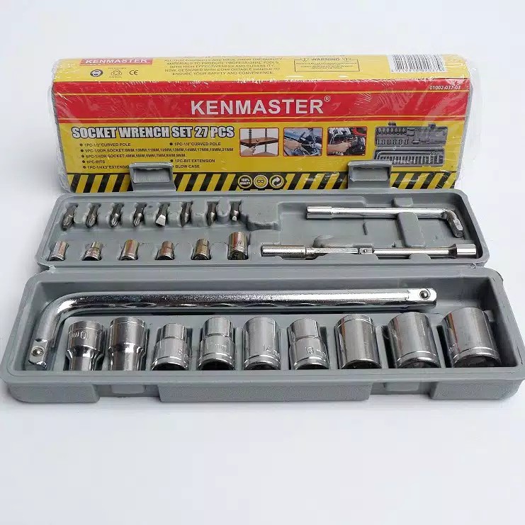 kunci Sock / Socket / Shock / Sok Wrench 27 pcs Kenmaster Toolkit