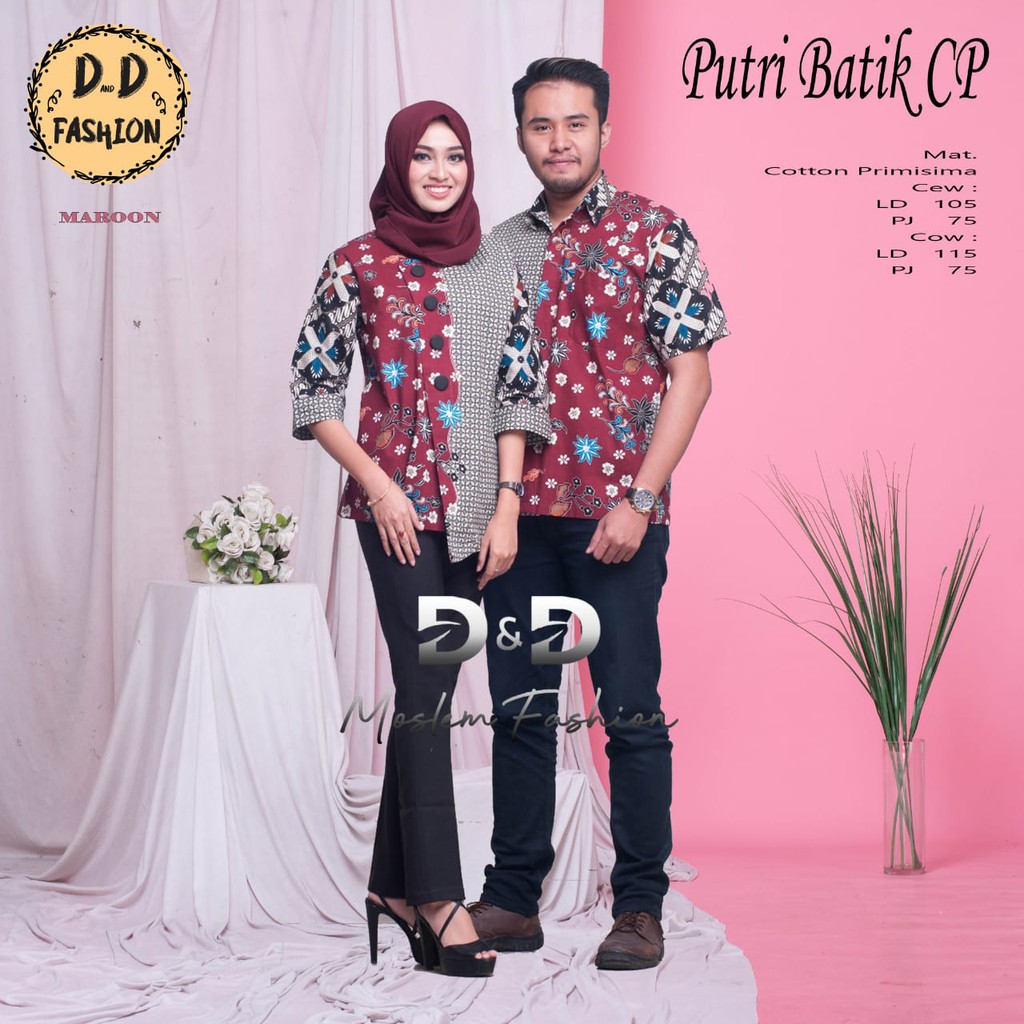 PUTRI BAJU COUPLE BATIK(Dapat 2 pcs cowok cewek)