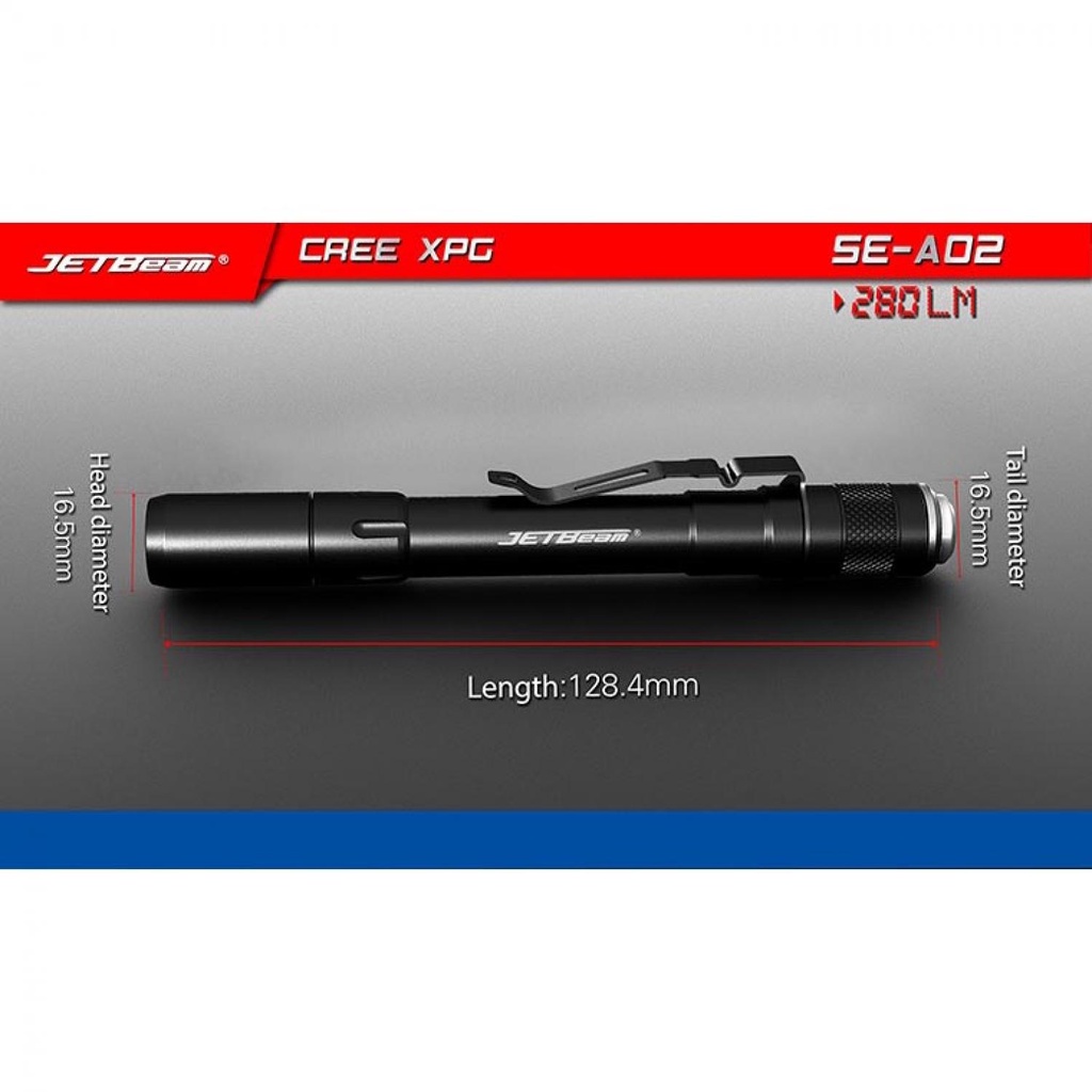 (BISA COD) RVOSTR Jetbeam SE-A02 Senter Tiny Pen LED CREE XP-G3 280 Lumens