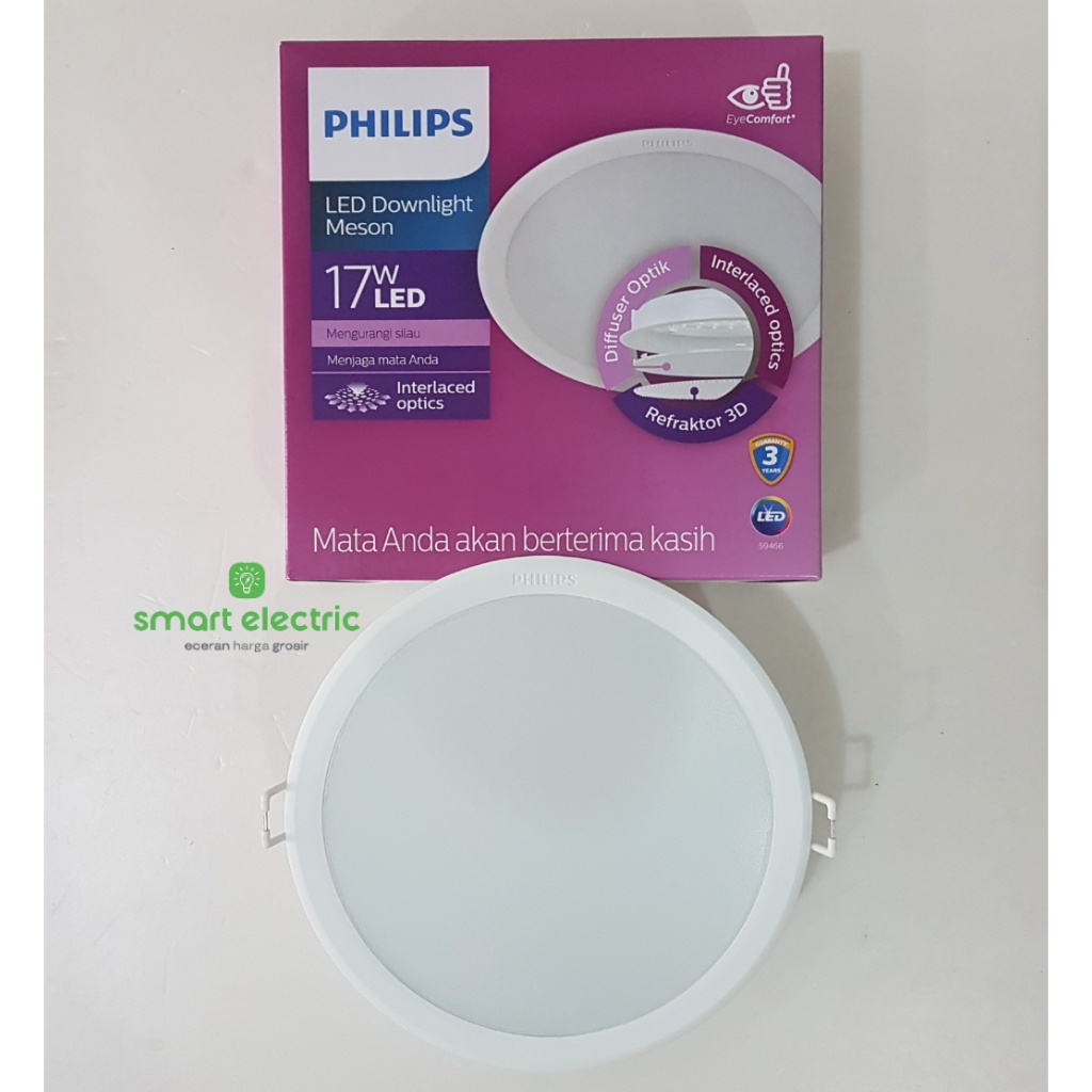 Philips Meson 17 Watt Bulat Lampu LED Downlight Ceiling Tanam Plafon