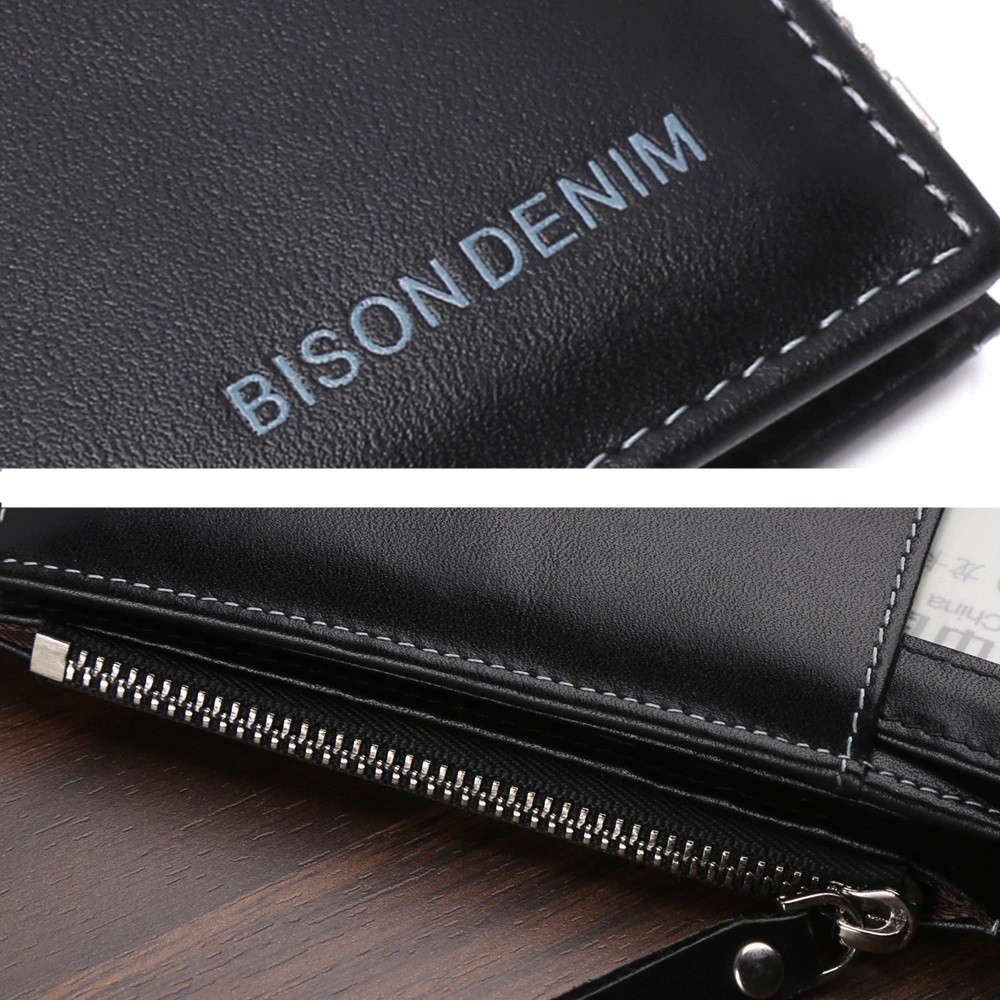 Bison Denim Dompet Kulit Pria Vertical N4370