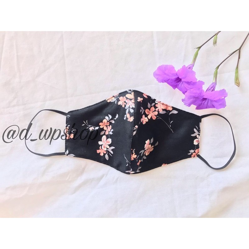 Masker Kain Motif Bunga