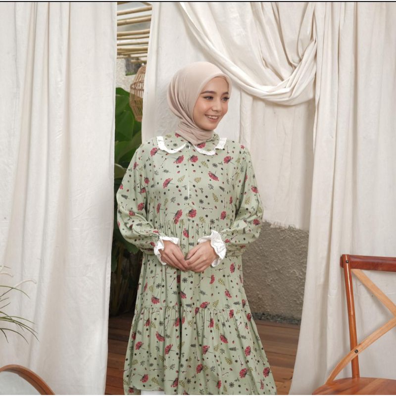 Long Tunik katun rayon viscose premium / tunik rayon busui / Atasan wanita panjang jumbo terbaru kek