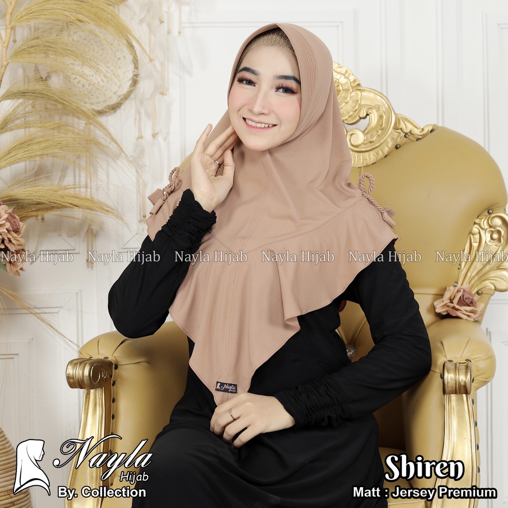 Kerudung Instan Pita Kepang Shireen Jilbab Instan Jersey Super Premium Terbaru Nayla Hija'b