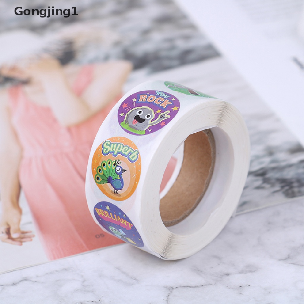 Gongjing1 500PCs / Roll Stiker Motivasi Untuk Guru / Murid