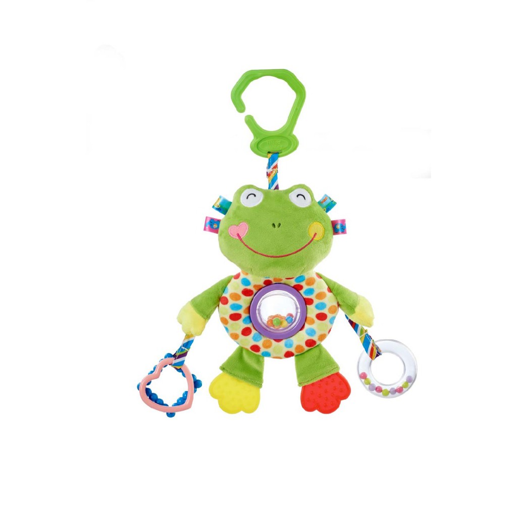 IMUNDEX boneka multifungsi / Teether gigitan / rattle / Kerincingan Mainan Bayi Anak Soft Toys-Felix The Frog