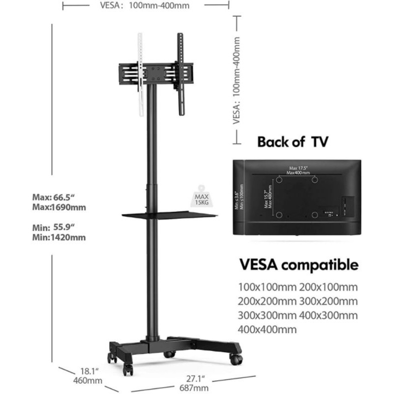 Standing Bracket TV 32 - 60 inch import