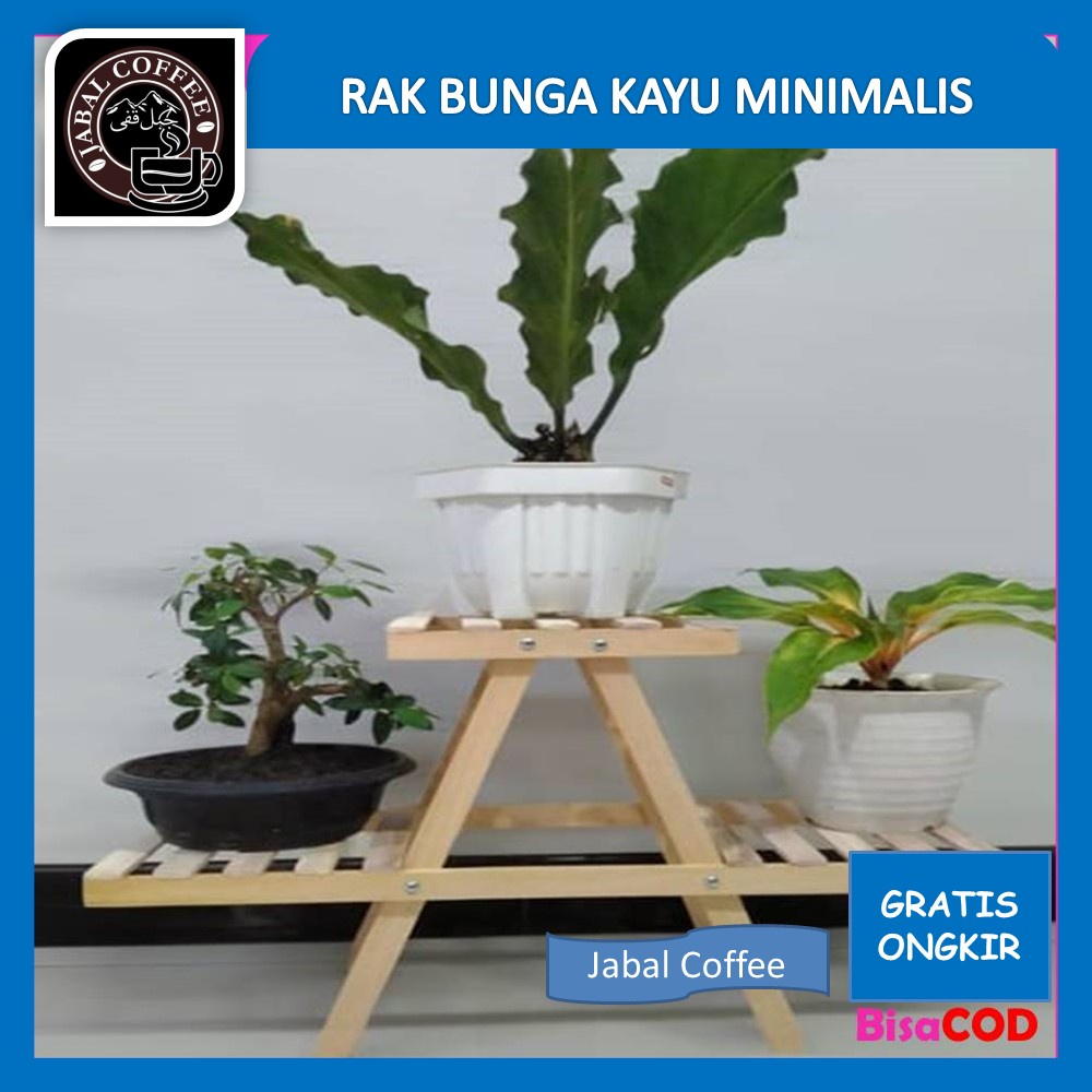 Rak Bunga Serbaguna/ Rak Bunga Kayu Minimalis / Rak Bunga Kayu Dekorasi Ruangan