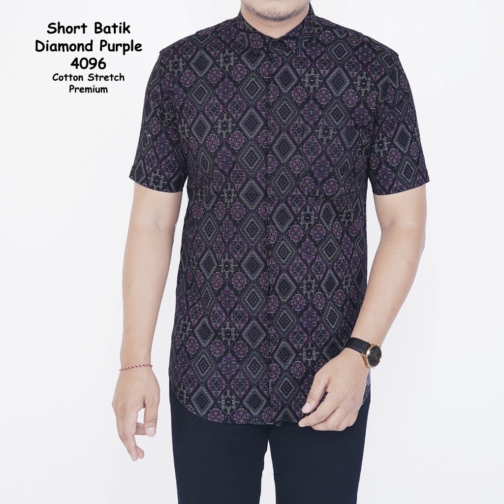 Kemeja Batik Jumbo Songket Pria Lengan Pendek Baju Batik Pria Formal Kantoran Big Size Premium