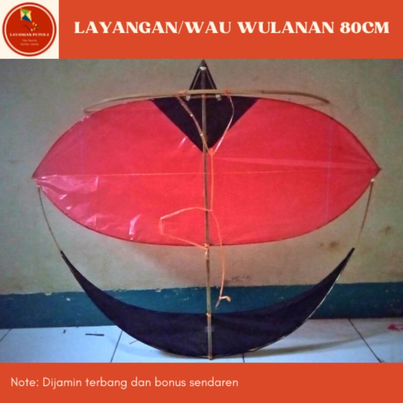 Layangan Gapangan/Wau Tradisional Wulanan 80Cm (Bonus Sendaren)