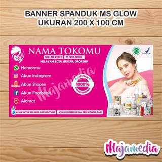 Banner Spanduk Ms Glow Skincare Kosmetik Indonesia