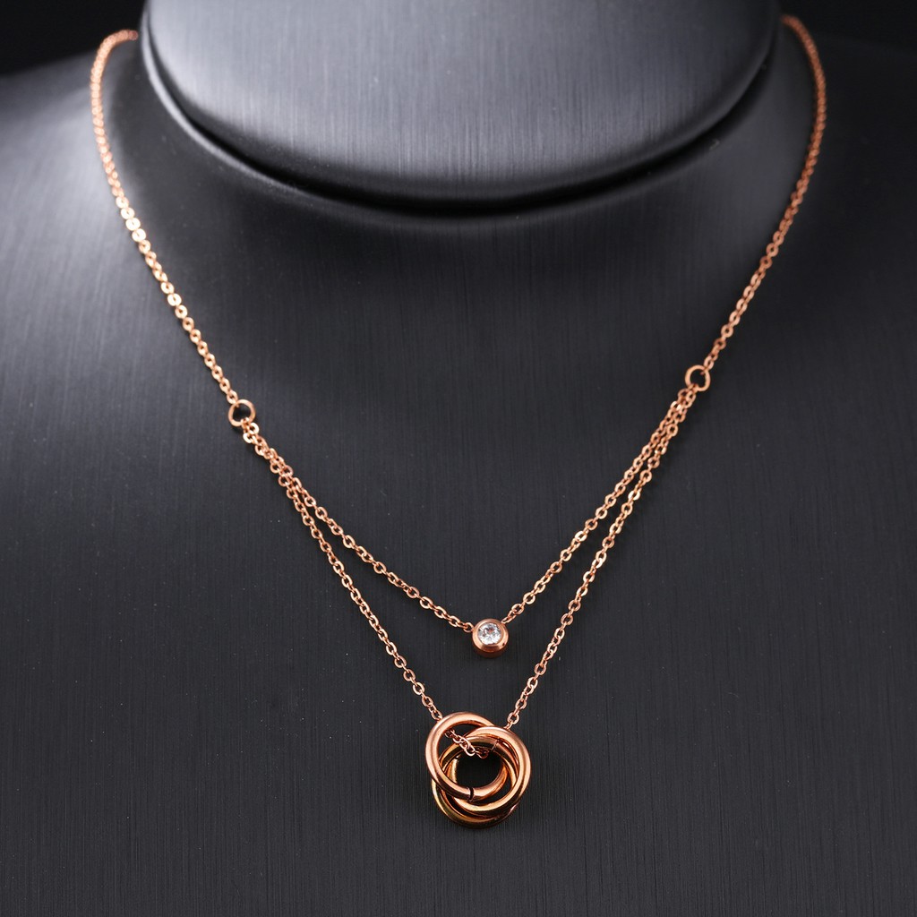 [New] Kalung fashion aksesoris titanium mini korea hadiah wanita cewek 316L anti karat KK054 elegant