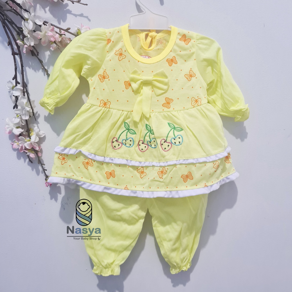 [N-021] Setelan Baju Panjang Bayi girl (3-6 bulan)