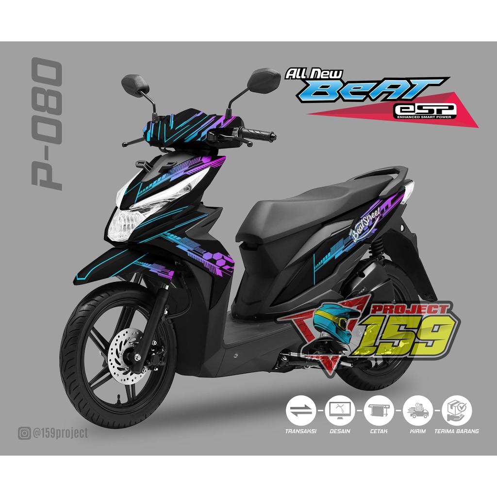 Stiker Motor Beat eSP Beat Street 2017 - P-080 Rainbow