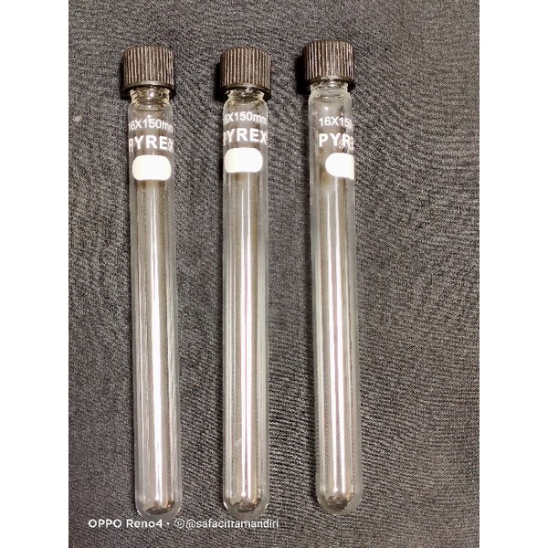 Tabung Reaksi Tutup Ulir 16x150 Pyrex 1pcs
