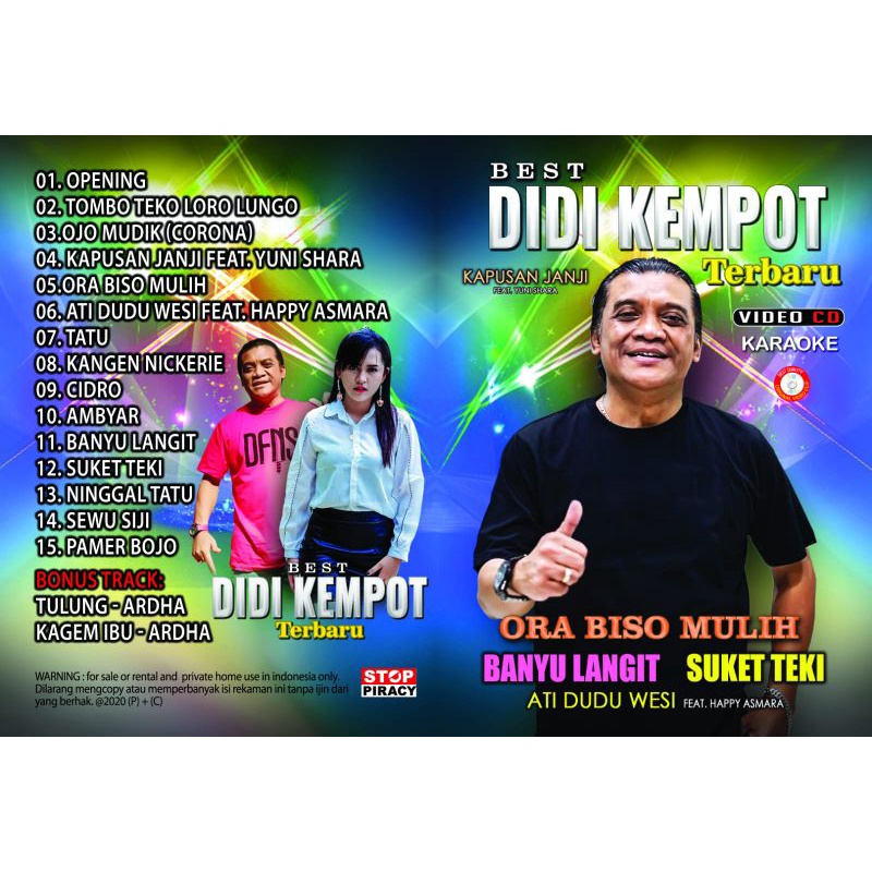 KASET VCD DVD KARAOKE CAMPURSARI DIDI KEMPOT BANYU LANGIT / DAFABISNIS