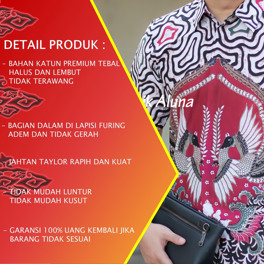 TERLARIS.!! BAJU BATIK PRIA LENGAN PENDEK KEMEJA BATIK PRIA KEREN MODERN BATIK COWOK KEKINIAN PD 014