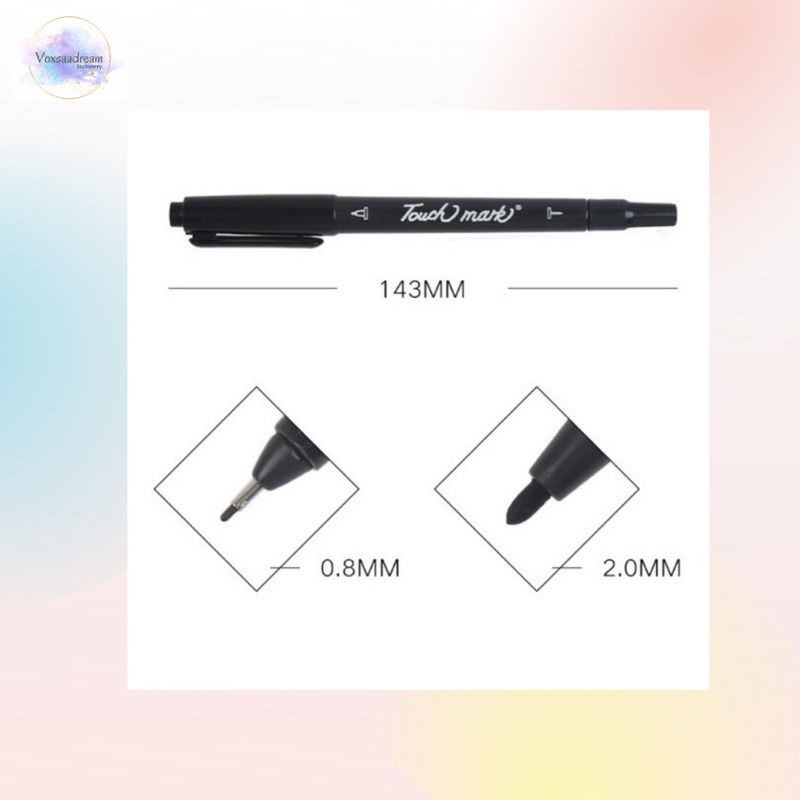 

Pen Double Black Marker 2 Sisi Pena Spidol 1 pcs