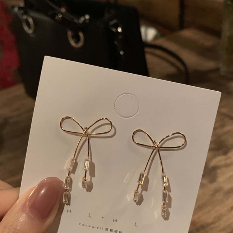 Anting-anting Korea anggun online influencer anting-anting sederhana wanita berjaga-jaga sterling pe