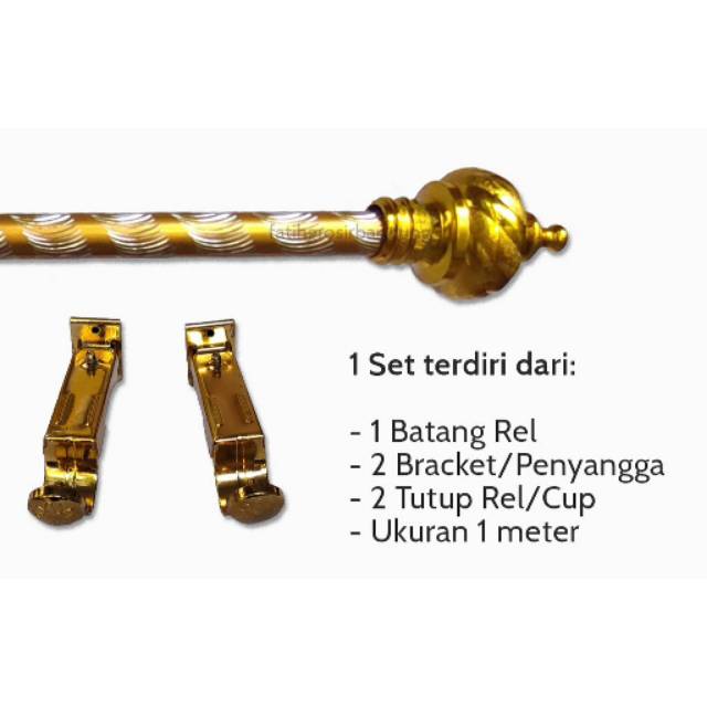 Besi atau rollet gorden 1 meter/rollet gorden 1 meter