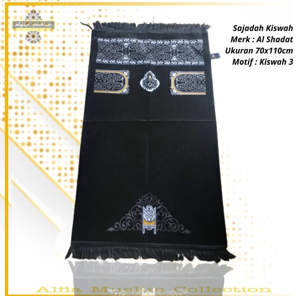 Sajadah Kiswah Ukuran 70 x 110 Made in Turkiye / Sejadah Kiswah / Sajadah al shadat