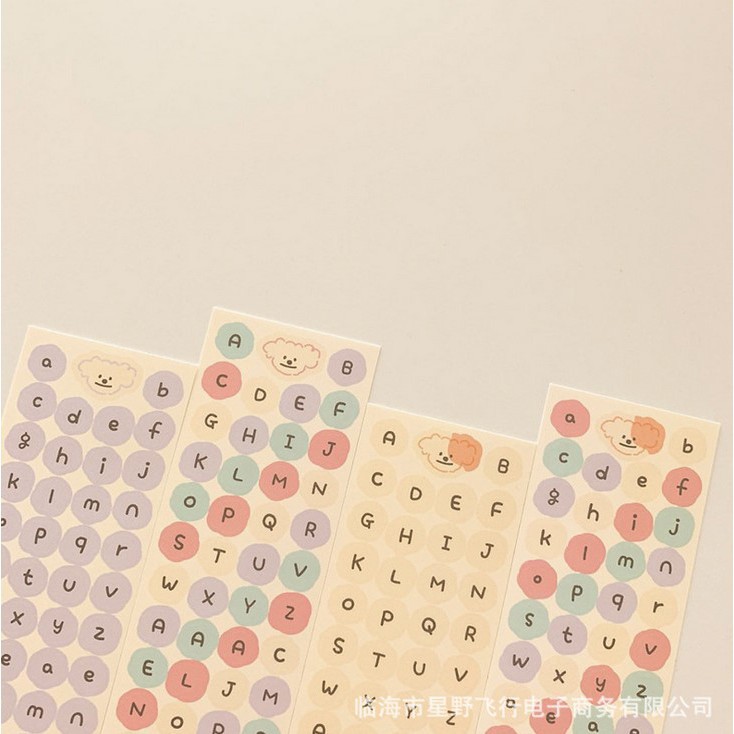 ☀INDOLAND☀ R440 1Pcs CUTE ALPHABET Sticker Deco DIY Planner BUJO Stiker Aesthetic