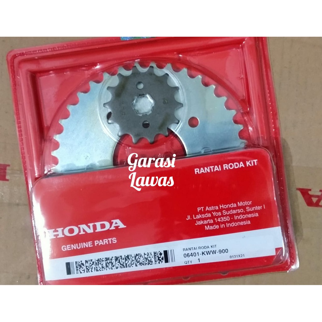 06401-KWW-900 Gear set original AHM Honda Revo absolute gir rantai roda asli AHM revo injeksi rante 