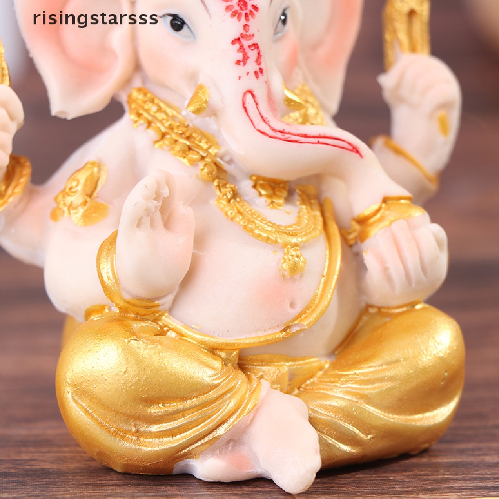 Ornamen Patung Gajah God Hindu Bahan Resin Untuk Desktop