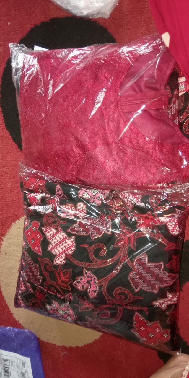 Couple Alazka Batik / Couple Muslim Brukat / Gamis Couple Pasangan / Couple Gamis Batik Kombi Brukat