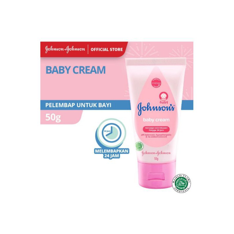 Pelembab kulit bayi JOHNSONS BABY CREAM isi 100g / 50g