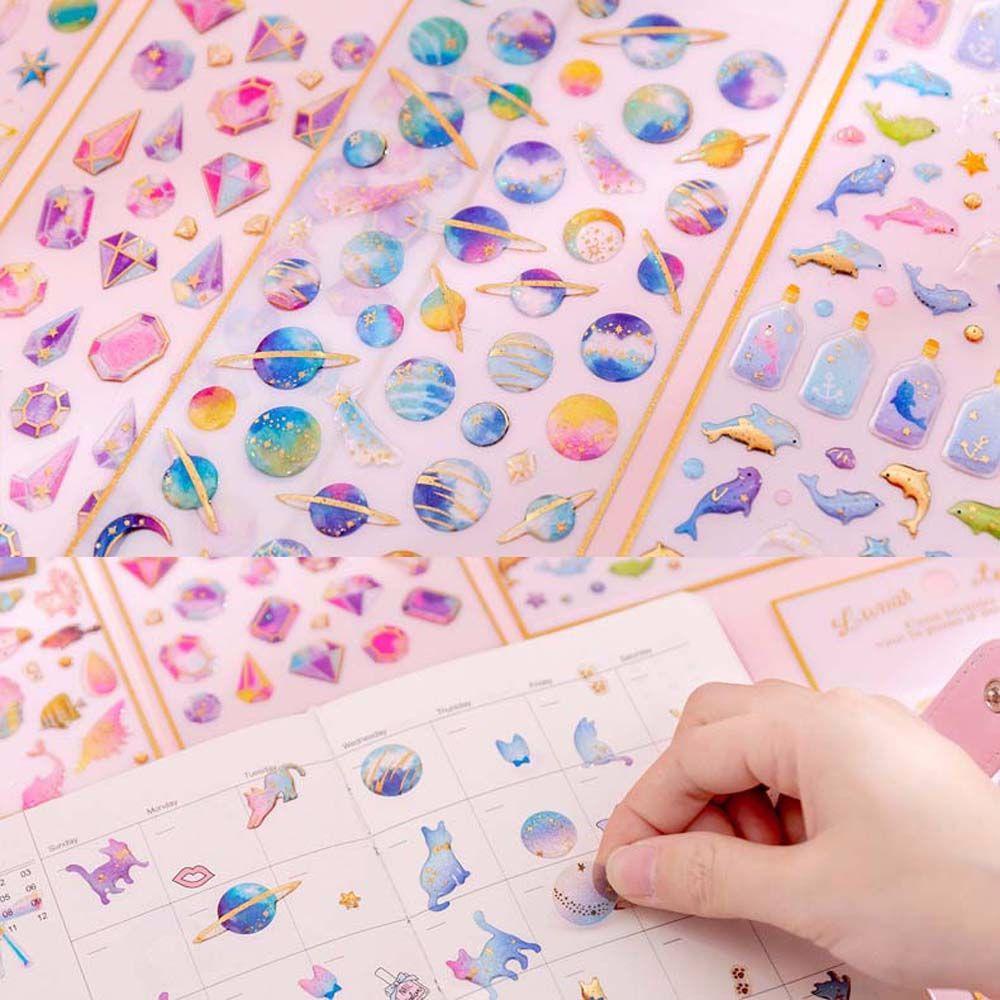 Lanfy Stiker Epoxy Kristal Handmade DIY Untuk Dekorasi Scrapbook