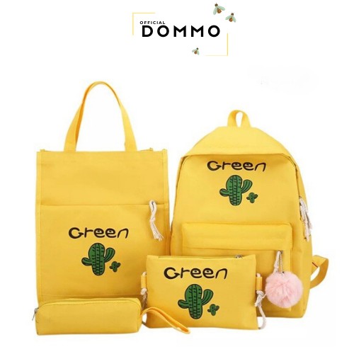 [LOKAL] DOMMO - D1158 BACKPACK GREEN - Tas Ransel Backpack Fashion morymony