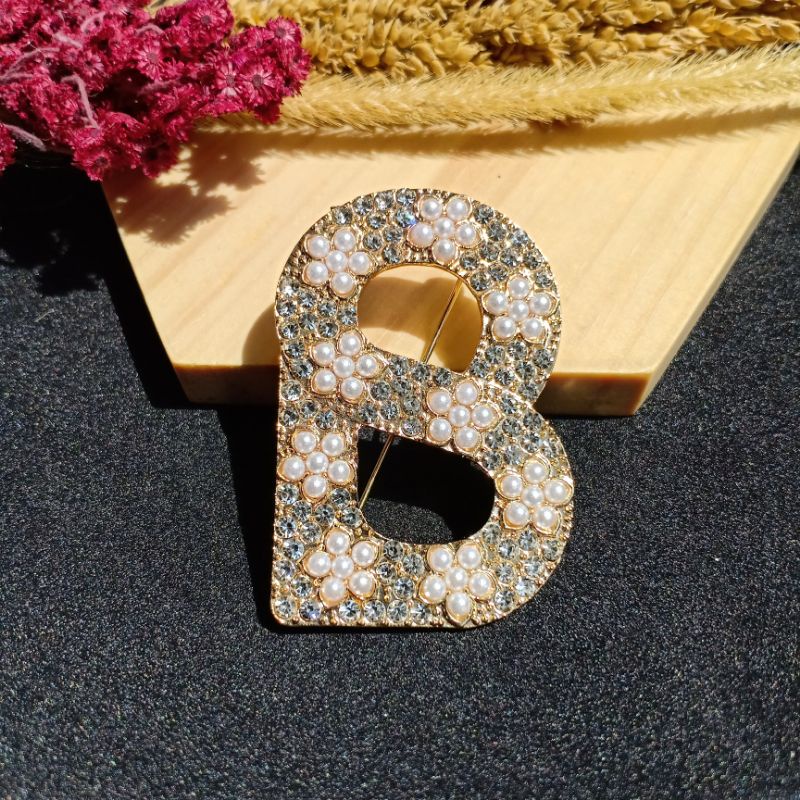 Brooch Buttonscarves KW//Bros Buttonscarves Polos/Mata/Mutiara-B002