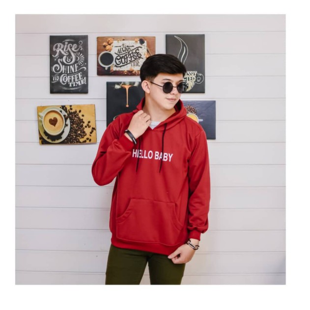 HOODIE UNISEX HELLO BABY TEBAL FLEECE PREMIUM TERBARU,