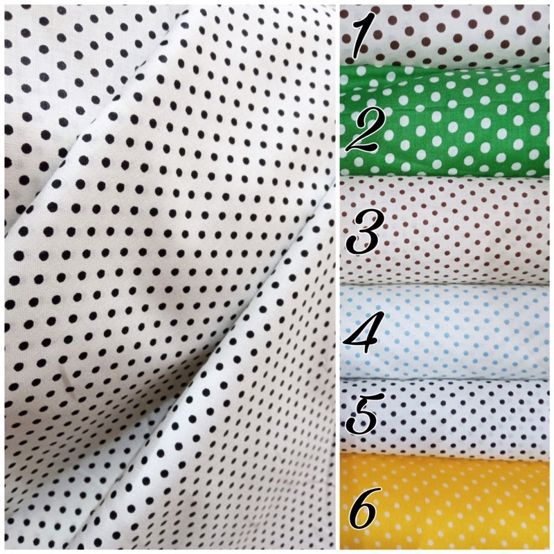Bahan Kain Katun (cotton) jepang polkadot