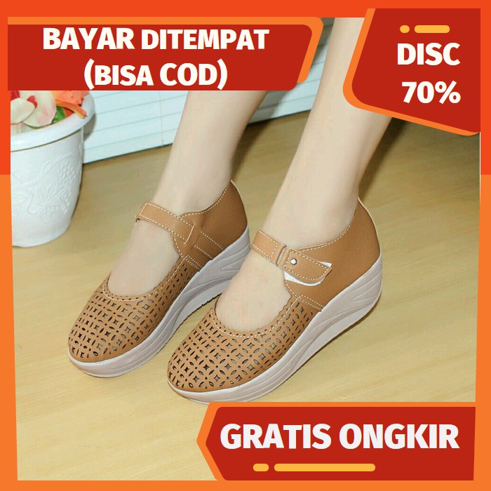 Sandal Wedges Wanita Sepatu Kerja Murah Grivera Hak 7 cm Sandal Wedges Wanita Sepatu Kerja Murah Grivera Hak 7 cm
