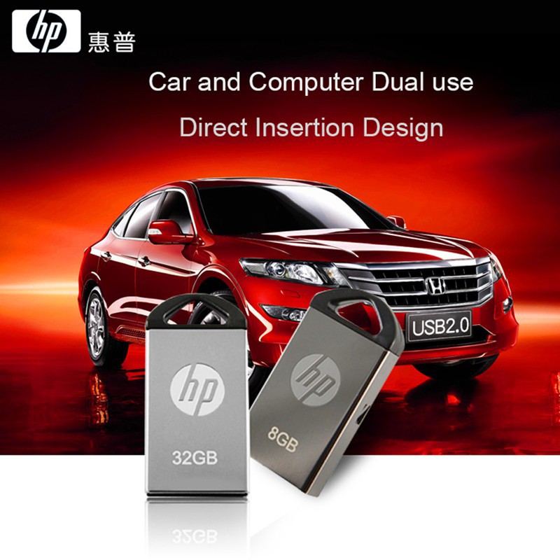 Ready Stock! HP V221W Metal Mini USB Flash Drive 64GB 128GB 256GB Pen Drive