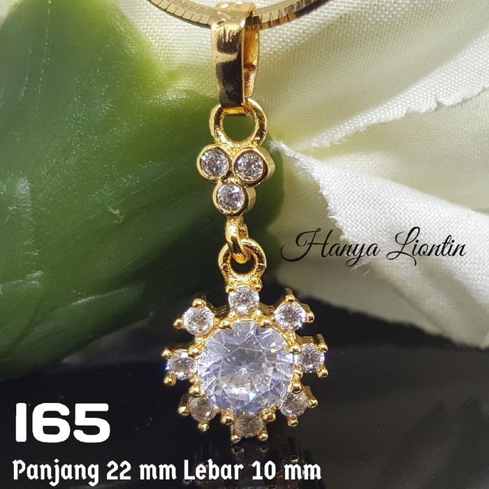 I065 - Liontin Berlian Love - Set Perhiasan Imitasi Xuping Lapis Emas