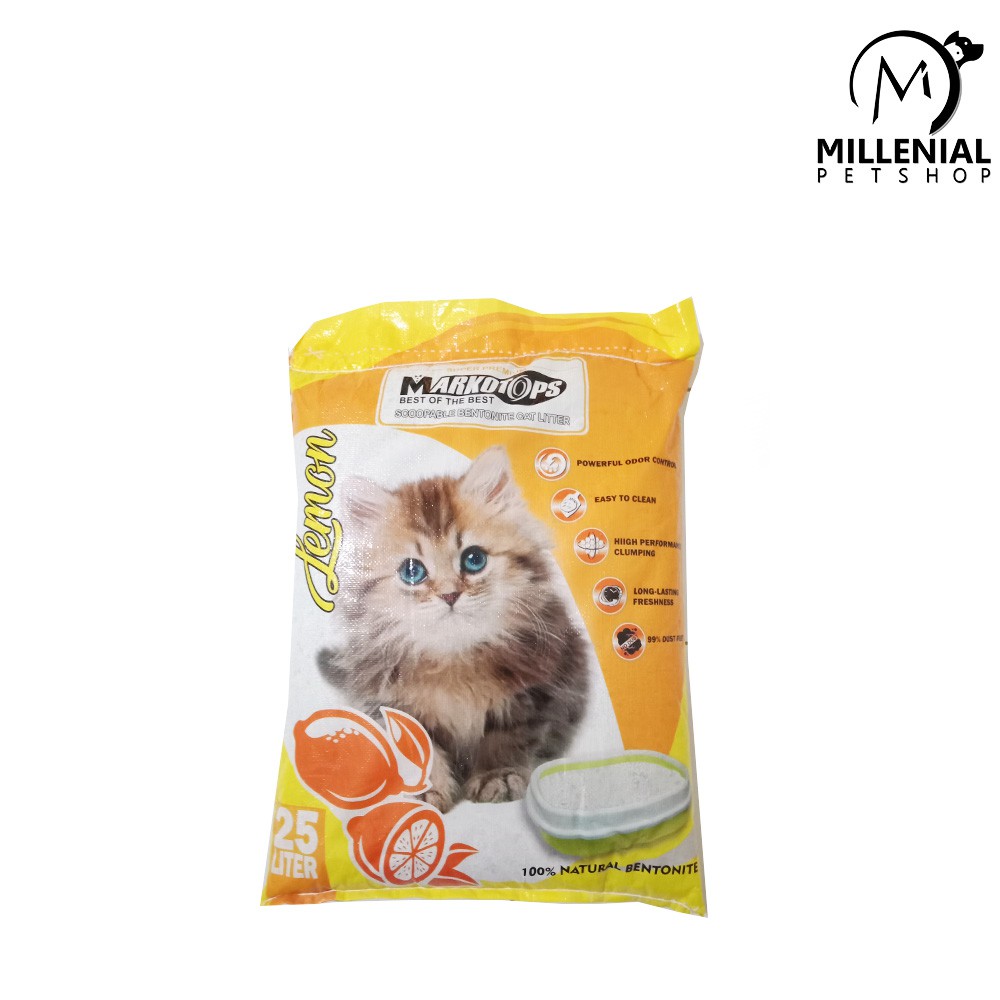 [GOSEND] Pasir Kucing Markotop Gumpal Wangi 25 liter clumping 25ltr