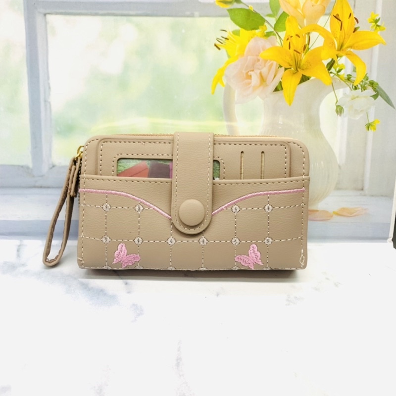 DOMPET WANITA FOREVER YOUNG IMPORT BORDIR KOREAN STYLE UKURAN SEDANG