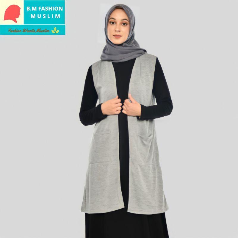 CARDIGAN ROMPI PANJANG OUTER VEST/ATASAN WANITA KEKINIAN/FASHION MUSLIM/OUTFIT CASUAL